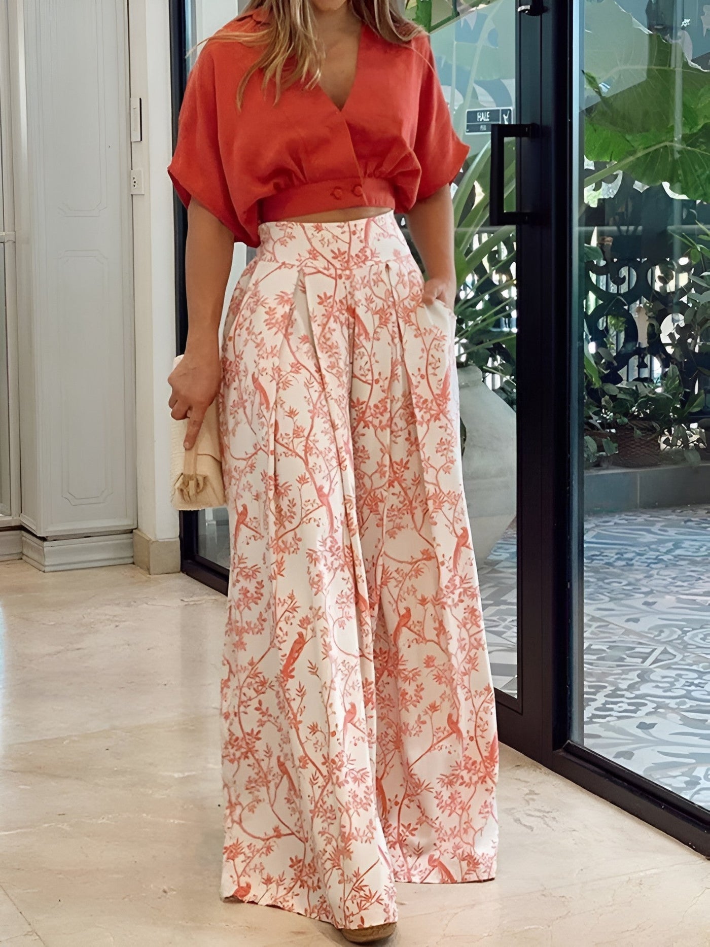 Scarlett - Conjunto de traje de verano de dos piezas para dama